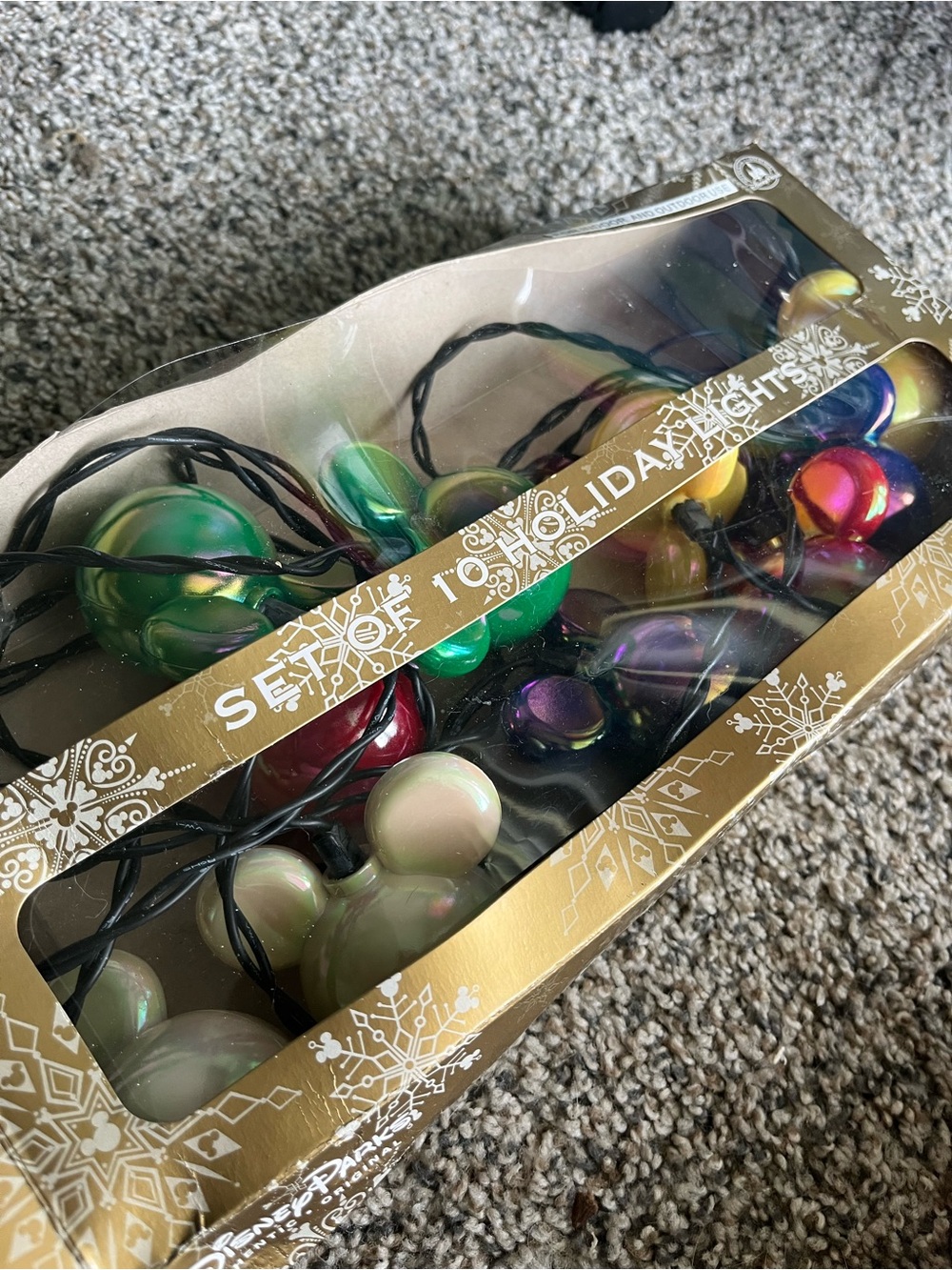 Holiday Mickey Mouse String Lights - Iridescent Multicolor